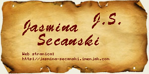 Jasmina Sečanski vizit kartica